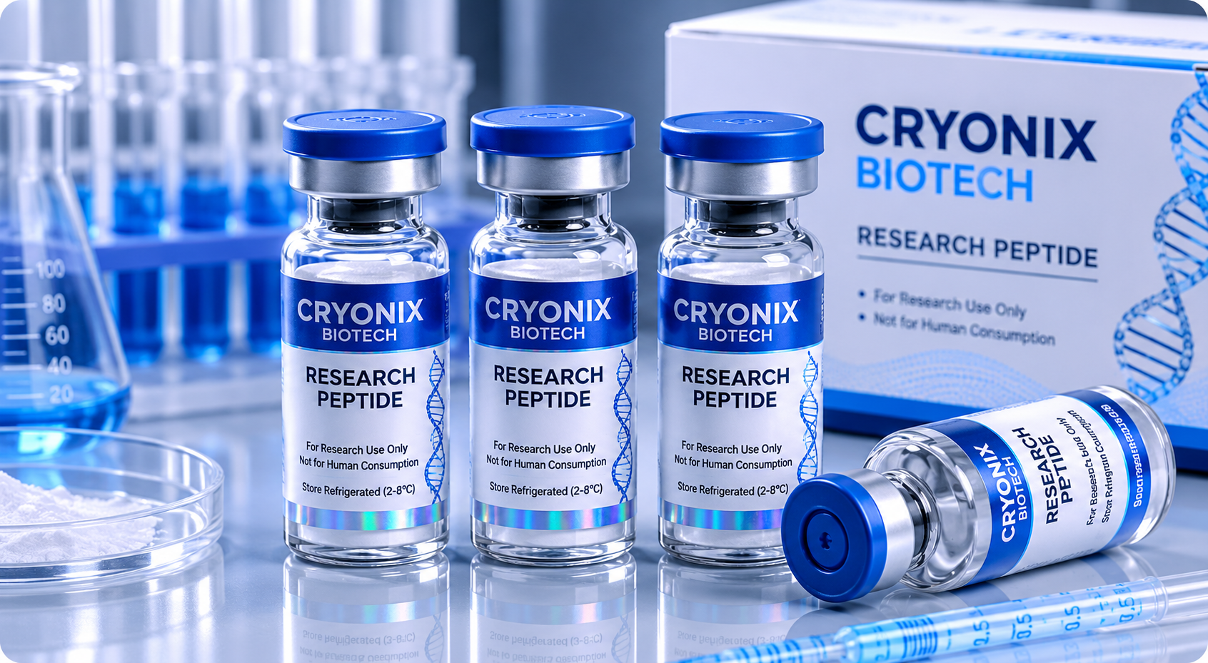 Cryonix Biotech research peptide vials
